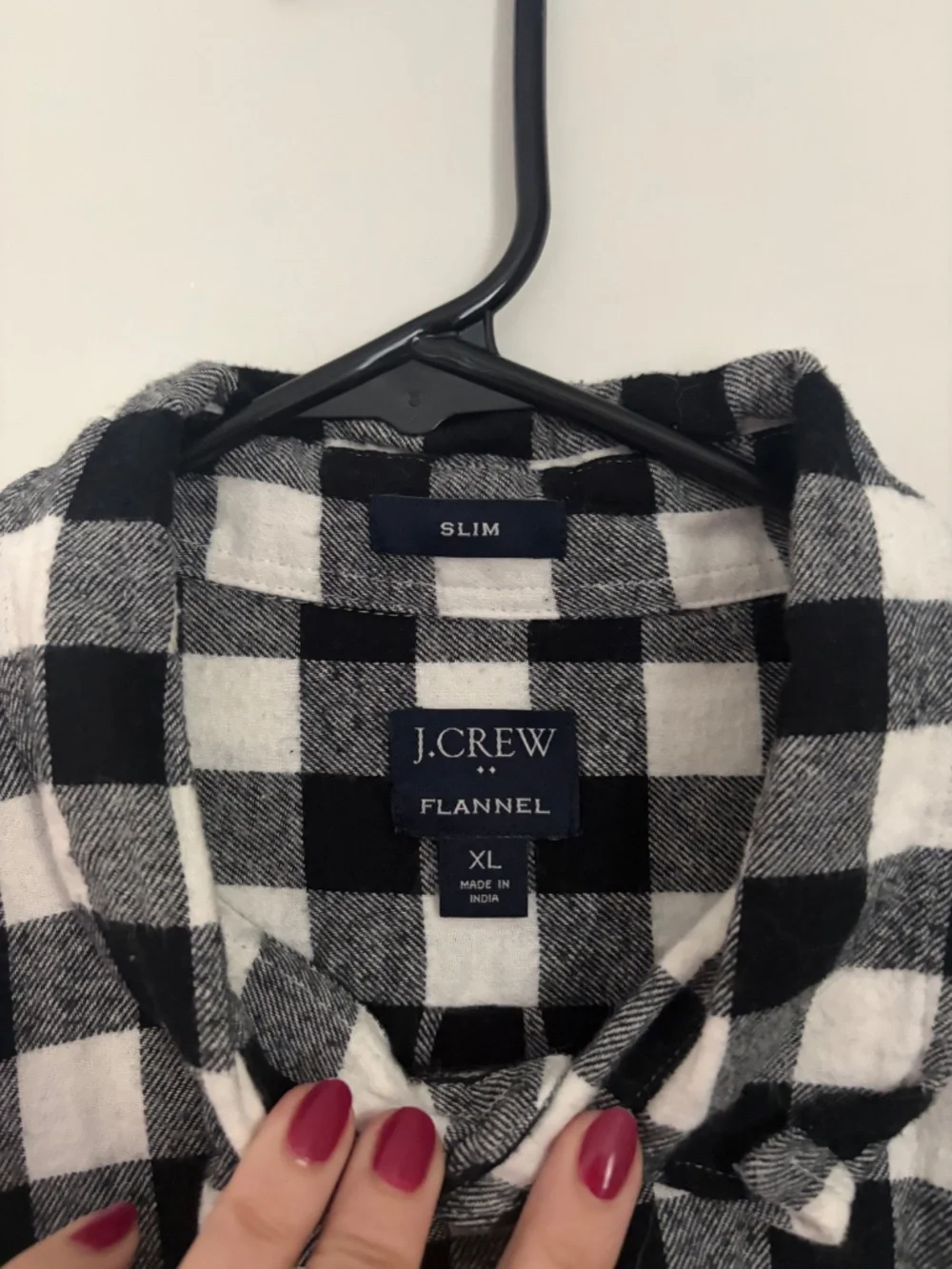 J Crew Slim Fit Men's Flannel Long Sleeve - XL - Buffalo Check